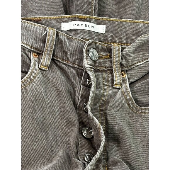 PacSun Brown Wide-Leg Denim Jeans Unisex - Picture 12 of 12